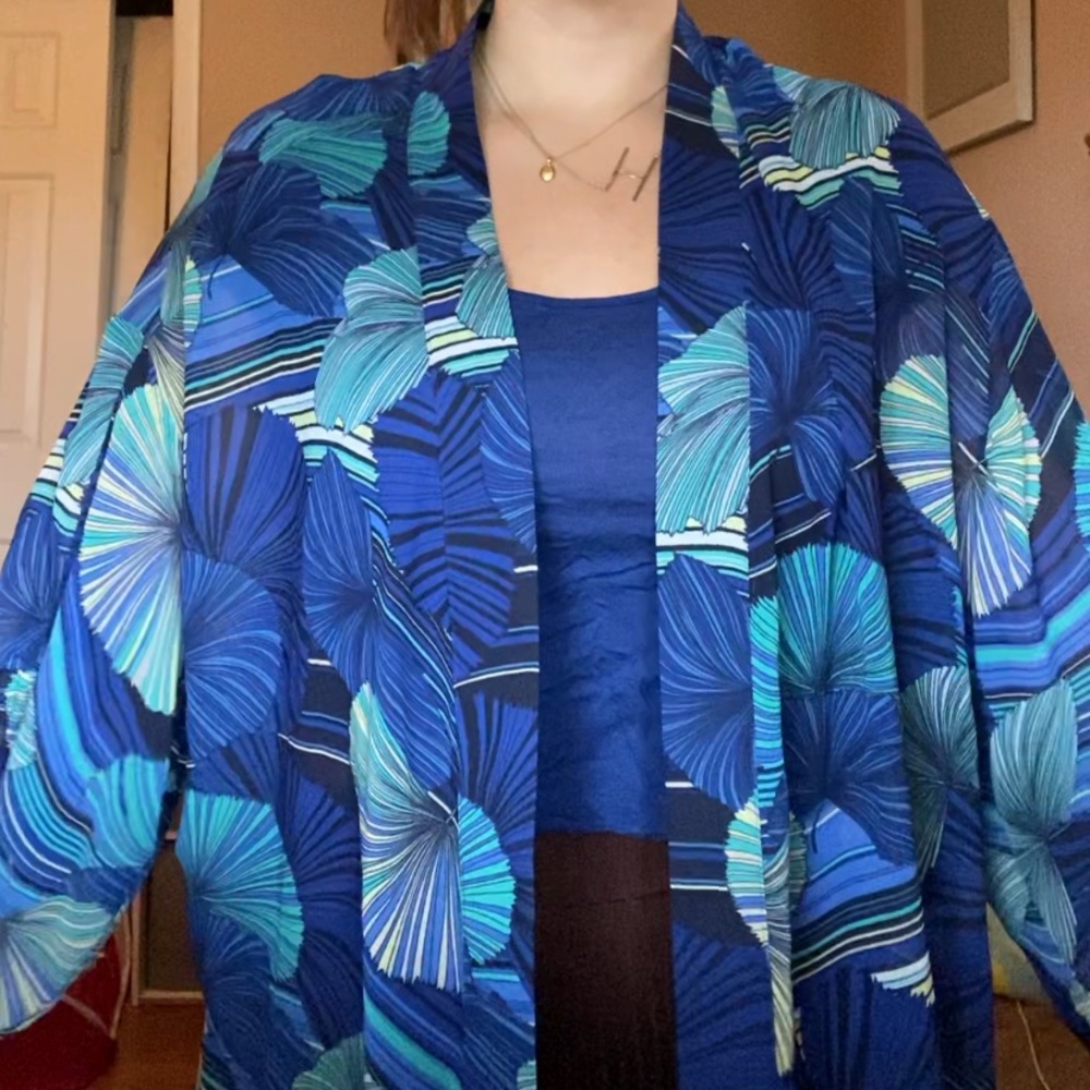 teal shawl
